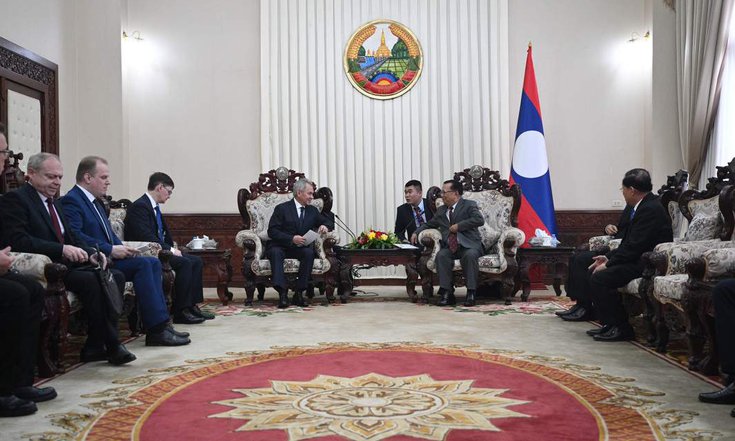 Заместитель Премьер-Министра,  Председатель Комитета по обороне и безопасности ЦК Народно-Революционной партии Лаоса Тянсамон Тяннялат встретился с Секретарем Совета Безопасности Российской Федерации Сергеем Шойгу