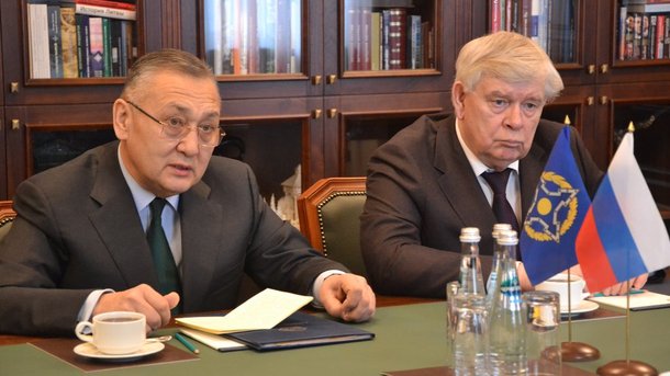 Секретарь Совета Безопасности Российской Федерации Сергей Шойгу встретился с Генеральным Секретарем ОДКБ Таалатбеком Масадыковым