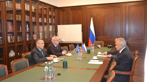 Секретарь Совета Безопасности Российской Федерации Сергей Шойгу встретился с Генеральным Секретарем ОДКБ Таалатбеком Масадыковым