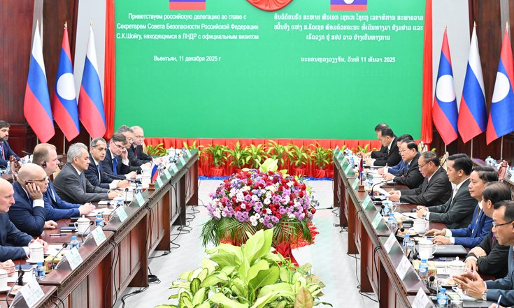 Состоялась встреча Секретаря Совета Безопасности Российской Федерации Сергея Шойгу с Министром общественной безопасности Лаоса Вилаем Лакхамфонгом