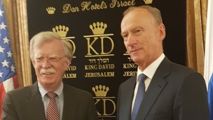 Секретарь Совета Безопасности России Николай Патрушев встретился в Израиле с помощником президента США по национальной безопасности Джоном Болтоном
