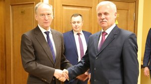 Секретарь Совета Безопасности России Николай Патрушев встретился в Москве с Генеральным секретарем ОДКБ Станиславом Засем