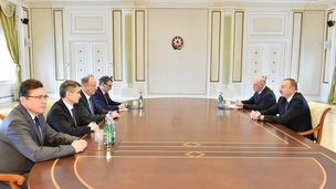 Президент Азербайджанской Республики Ильхам Алиев принял делегацию во главе с Секретарем Совета Безопасности Российской Федерации Николаем Патрушевым