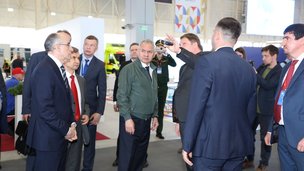 Секретарь Совета Безопасности России Сергей Шойгу посетил  XV Международный  салон средств обеспечения безопасности «Комплексная безопасность», проходящий  в подмосковном конгрессно-выставочном центре "Патриот"